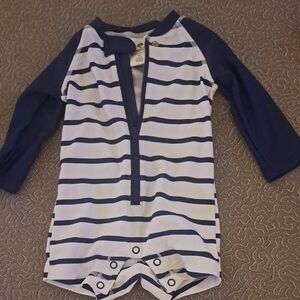 Tucker + Tate Blue and White One Piece Swimwear